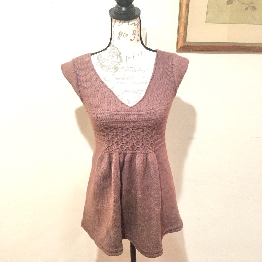Anthropologie Guinevere Cap Sleeves Sweater Tunic